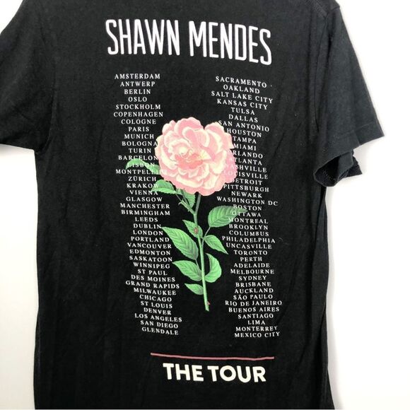 SHAWN MENDES | Artist Musician Graphic Concert Tour Tee Unisex Size Medium - Picture 7 of 7